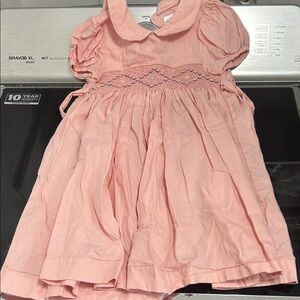 Girls 4t smocked 100% cotton dress Peter Pan collar